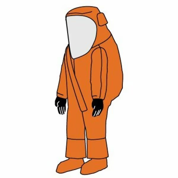 Zytron 500 Vapor Total Encapsulating Suit, Front Entry Orange, S/M, Kappler, Mfr#: Z5H552ORSMMD